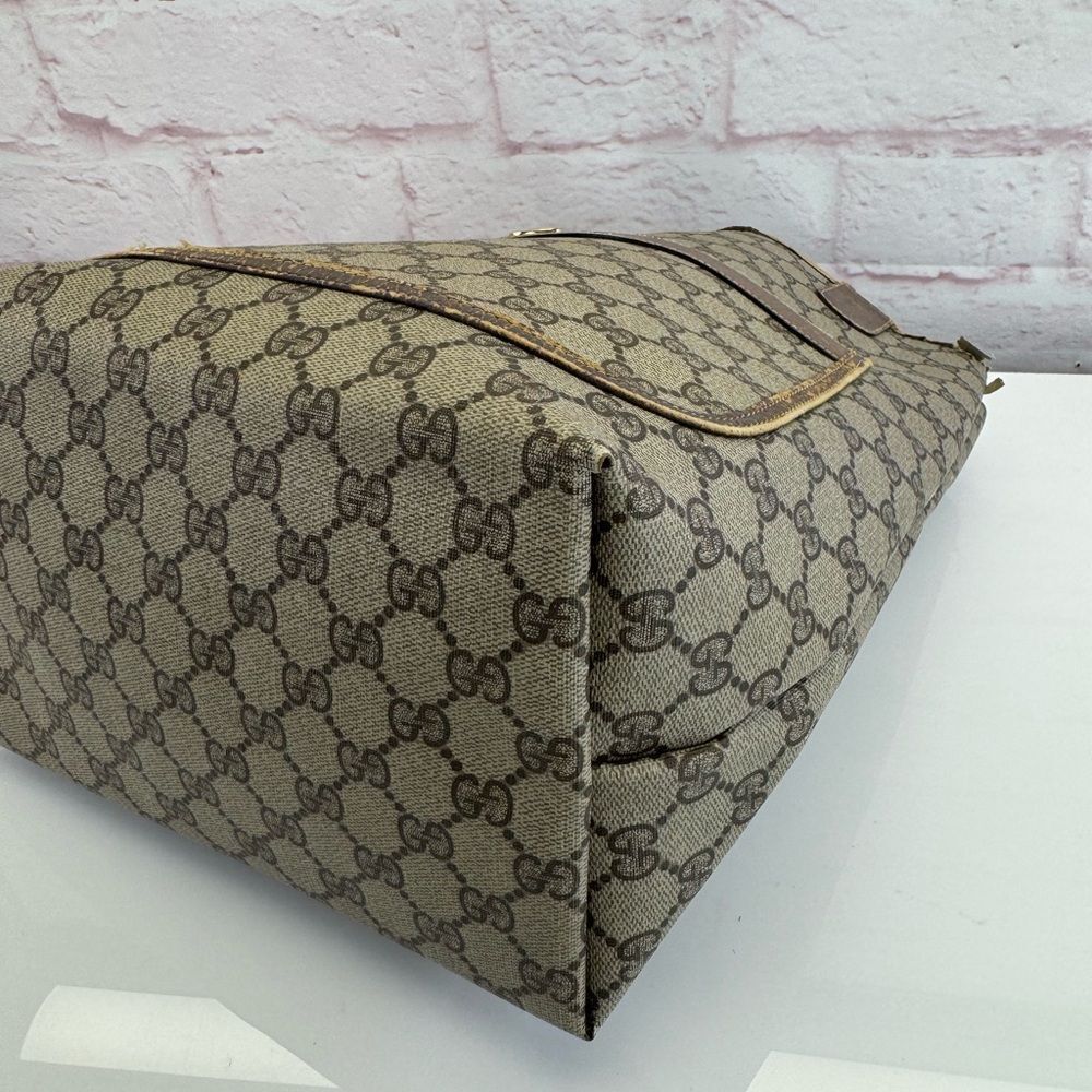 Gucci Vintage Web Sherry Line Beige Monogram Tote - Picture 10 of 15
